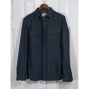 Dark blue button down shirt